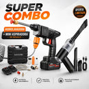 Super Kit Hogar y Auto: Hidrolavadora Portátil + Aspiradora 3 en 1 con Batería de Respaldo y Maletín