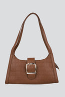 Bolsa hombro croco broche