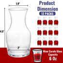 Acshio Conjunto de 12 Decantadores de Vino de 6 oz – Porciones Individuales para Degustación, Champagne y Jugos