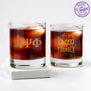 BBGreek Omega Psi Phi Accesorios oficiales - Juego de 2 Vasos 11oz - Hijos de la Sangre y el Trueno | Bad Bananas