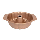 Casaware Molde Acanalado para Pasteles 9,5 pulgadas – Recubrimiento Cerámico Rosa Oro Granito