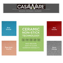 Casaware Molde Acanalado para Pasteles 9,5 pulgadas – Recubrimiento Cerámico Rosa Oro Granito