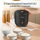 CHACEEF Mini Olla Arrocera 2 Tazas (1.2L) – Una Tecla, Mantener Caliente, Blanca