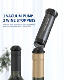 CIRCLE JOY Sacacorchos Eléctrico 7-en-1 – Set Premium de Vino con Carga Rápida