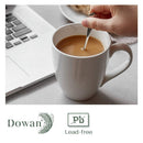 DOWAN Tazas de Café 17 oz - Juego de 6, Cerámica Gruesa y Duradera, Blancas, Aptas para Microondas y Lavavajillas