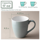 DOWAN Tazas de Café 17 oz – Juego de 6, Gris con Diseño Corrugado