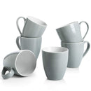 DOWAN Tazas de Café 17 oz – Juego de 6, Gris con Diseño Corrugado