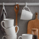 DOWAN Tazas de Café 17 oz - Juego de 6, Cerámica Gruesa y Duradera, Blancas, Aptas para Microondas y Lavavajillas