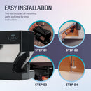 ELITRA HOME 3 en 1: Abrelatas eléctrico bajo mueble, afilador y abrebotellas