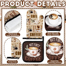 Fourluoo 10 Piezas: Conjunto de Accesorios de Cocina Café – Alfombras, Toallas, Manoplas y Guantes para Horno