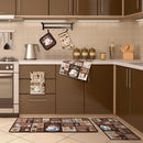 Fourluoo 10 Piezas: Conjunto de Accesorios de Cocina Café – Alfombras, Toallas, Manoplas y Guantes para Horno