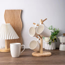 GBHome Tazas de Café 12 oz Blanco Marfil – Juego de 12 tazas de cerámica con asa grande, aptas para lavavajillas y microondas
