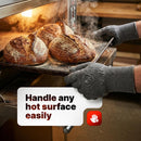Guantes Grill Armor para Horno con Dedos - Resistencia 932°F EN407, Antideslizantes y Forro de Algodón