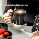 HASENSE Juego de tazas de cerámica para café – 15 oz, juego de 4, negro mate, aptas para microondas y lavavajillas