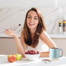 HASENSE Juego de 4 tazas cerámicas de 15 onzas – tazas grandes para café, té y capuchino, azul claro