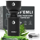 Hemli Conjunto para Café de Goteo en Campamento – Taza Aislada al Vacío y Filtro de Acero