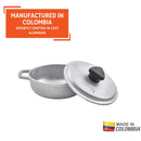IMUSA USA – Juego de 4 Calderos Mini 0,5 Cuartos, Tradición Colombiana, Apto para Horno, Plateado