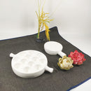 Jinsongdafa Plato Cerámico para Caracoles – Conjunto de 2 con Asa, Apto Horno, Blanco