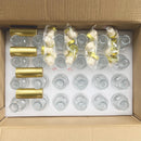 Kaachli Botellas de Cristal Claro 3 oz (100 ml) – Pack 24 con Corcho Reutilizable