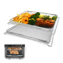 KINLYBO Dos Pares de Bandejas para Horno Freidora de Aire, Acero Inoxidable, Compatibles Ninja DT201 y DT251