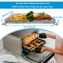 KINLYBO Dos Pares de Bandejas para Horno Freidora de Aire, Acero Inoxidable, Compatibles Ninja DT201 y DT251