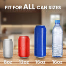KOTTO Aplastador de Latas de Pared con Sistema Auto-Drop, Abrebotellas Integrado, 8-16 oz, Bolsa de Almacenamiento, Alta Durable - Negro