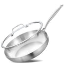 LOLykitch Sartén 8 Pulgadas Tri-Ply con Tapa – Inducción, Horno y Lavavajillas