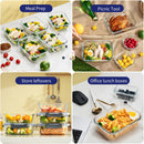 MFY 12-Pack Contenedores de Vidrio con Tapas Herméticas – Apto Microondas, Horno, Congelador y Lavavajillas