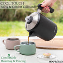 Mixpresso Percolador de Acero Inoxidable para Estufa – 37oz, 5–8 Tazas, Mango Frío