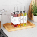 New England Stories Dispensadores de Cocina | Juego 4 Piezas: Aceite, Vinagre y Salsa de Soja - Plateado