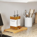 New England Stories Dispensadores de Cocina | Juego 4 Piezas: Aceite, Vinagre y Salsa de Soja - Plateado