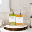 New England Stories Dispensadores de Cocina | Juego 4 Piezas: Aceite, Vinagre y Salsa de Soja - Plateado