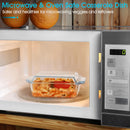 Nutriups: Set de 2 bandejas de vidrio rectangulares para horno con tapa