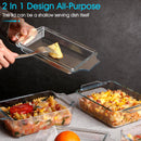 Nutriups: Set de 2 bandejas de vidrio rectangulares para horno con tapa