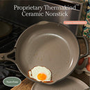 Our Place Mini Always Pan: sartén cerámico de 8,5 pulgadas con tapa modular y espátula de haya, apto para inducción y horno hasta 230°C