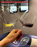 Physkoa Copas de Vino Rojo 18oz - Juego de 4 Copas de Cristal sin Plomo, Estilo Italiano
