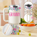ROSTANTEN Grammy Taza 40oz – Regalos para Grammy, Abuelas y Mamás | Vaso Térmico con Tapa y Pajilla