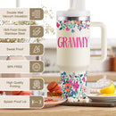 ROSTANTEN Grammy Taza 40oz – Regalos para Grammy, Abuelas y Mamás | Vaso Térmico con Tapa y Pajilla