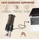 SANMAS Molinillo Eléctrico con Burr de Acero Inoxidable – 80 Ajustes, Carga USB, Para Espresso y Más