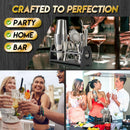 Semderm Pro Conjunto de Coctelería: Mezclador de dos piezas 18 y 28 onzas + accesorios para bar en casa