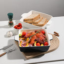 Sweejar Bandeja de Cerámica 9x9 Cuadrada – Apta para Horno y Microondas