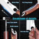 Cuchillo Carnicero Tivoli – Cuchillo Japonés de Cocina, Forjado en Fuego, Mango Ergonomico, Funda y Abrebotellas