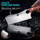 Cuchillo Carnicero Tivoli – Cuchillo Japonés de Cocina, Forjado en Fuego, Mango Ergonomico, Funda y Abrebotellas