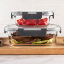 UMEIED Contenedores de Vidrio para Preparación de Comidas – Pack de 10 con tapas, aptos para microondas, horno, congelador y lavavajillas
