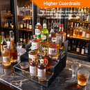 YQBRAO – Estantería de 4 niveles para licor y botellas, estilo rústico negro